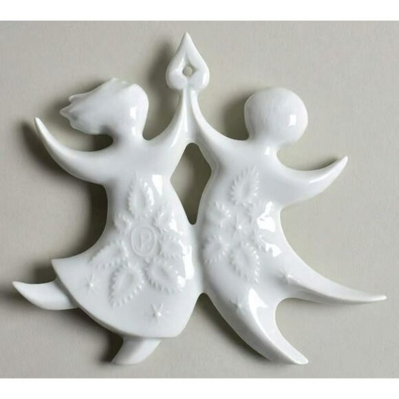 Haviland Limoges Dancing Angels 1971 Christmas Ornament Jean Jacques Prolongeau - Picture 1 of 9